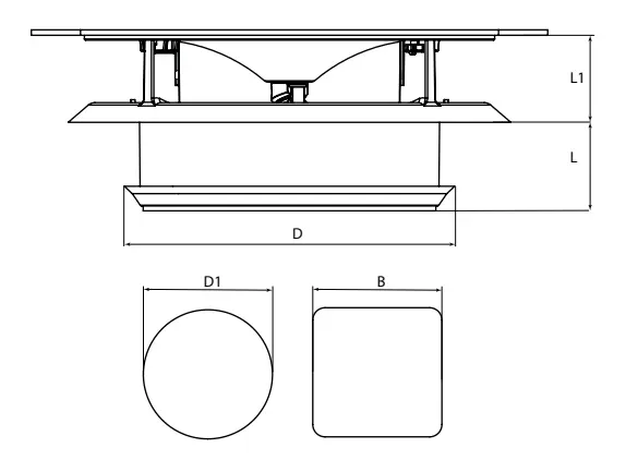 Anemostat nawiewno-wywiewny z panelem dekoracyjnym WP AP 125 RF